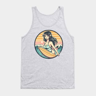 Retro Surfer Girl Tank Top